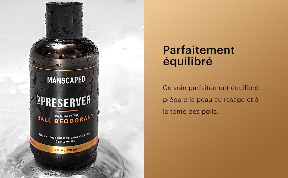 MANSCAPED® The Crop Preserver®, Déodorant pour les Parties Intimes de l’Homme AntiIrritations
