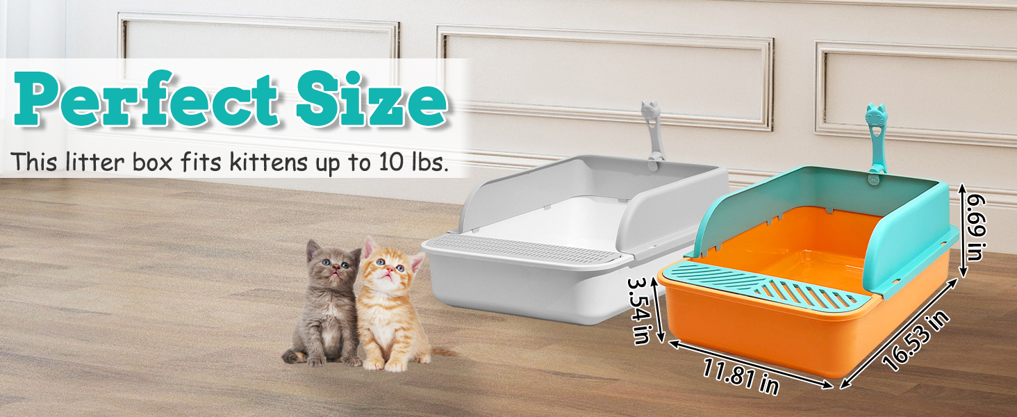 BNOSDM Sifting Litter Box Open Small Cat Litter Boxes with