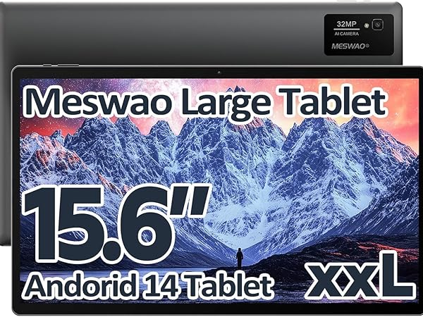 MESWAO タブレット 15.6インチ 12GB+128GB+1TB Amazon.com : MESWAO Android Tablet 15.6 Inch, Large Tablet