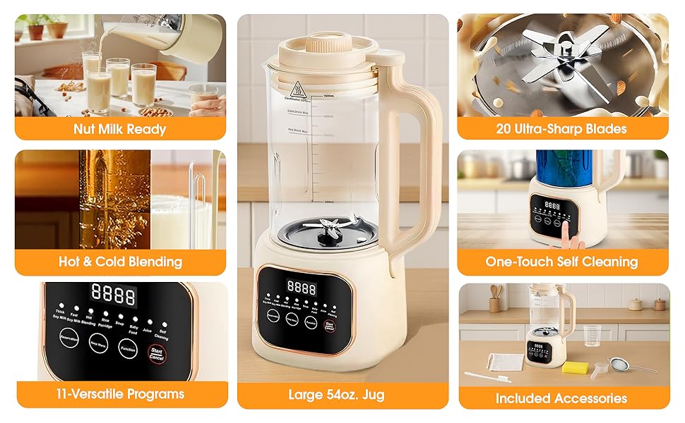 baby food puree maker, smoothy blender machine, food blenders for kitchen, oat milk maker