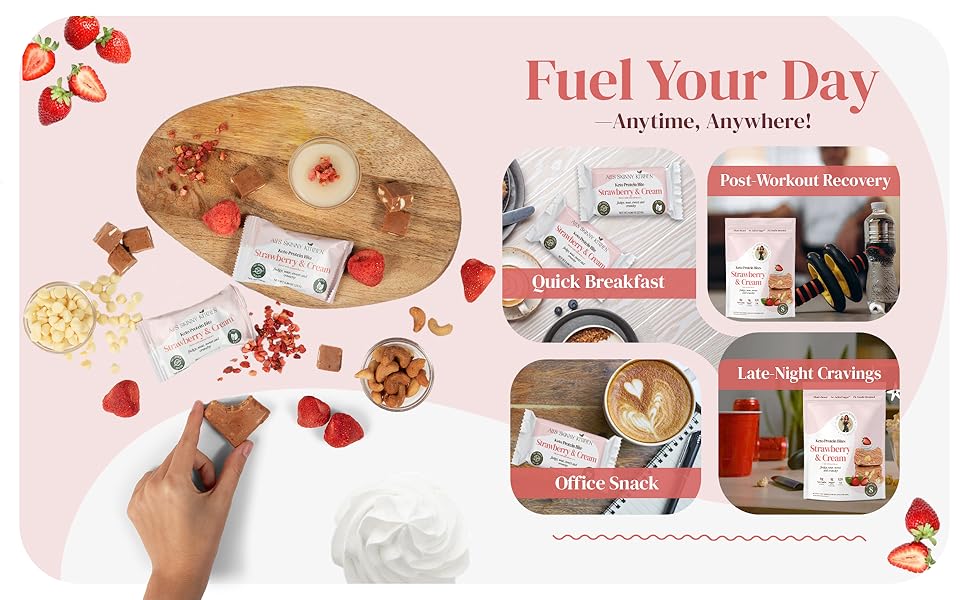 Strawberry Keto Protein Bites