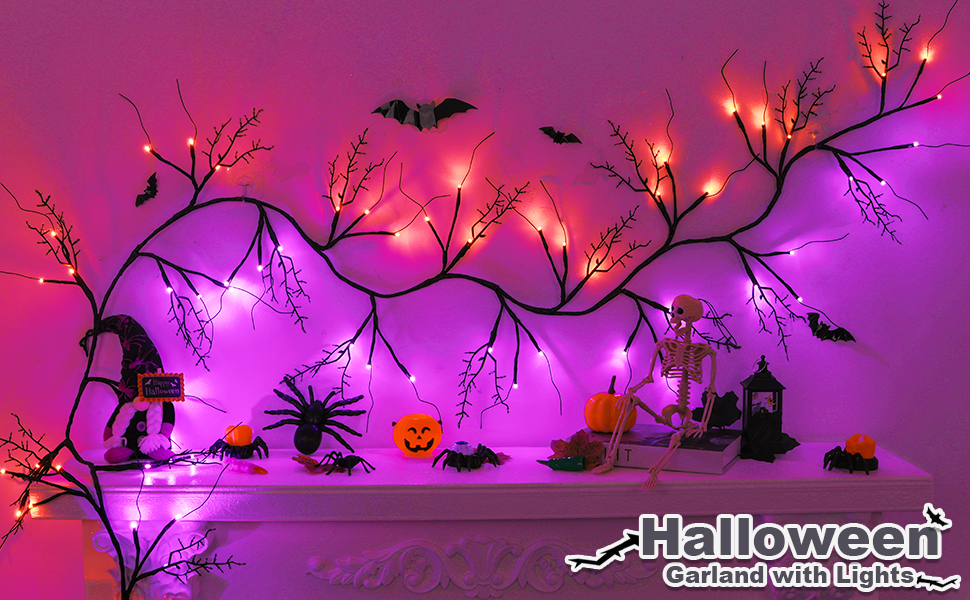halloween garland with lights