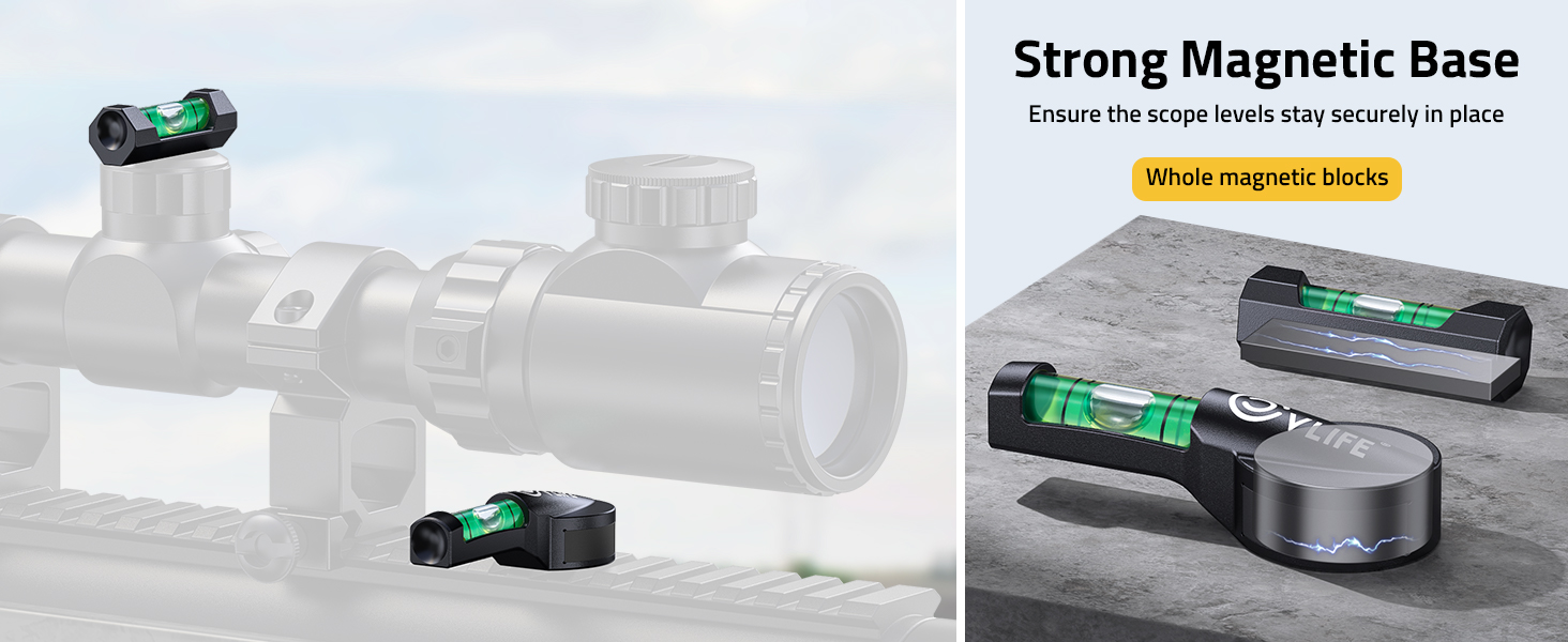 Strong magnetic base - CVLIFE Scope Leveling Kit with Magnetic Bases