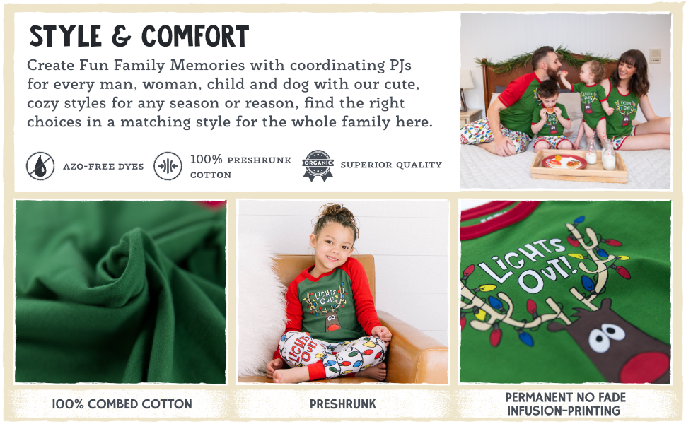 Lights Out Christmas Lights pajamas, matching family pajamas, pajamas for Christmas, Family pajamas