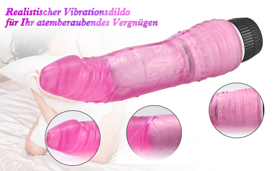 Crystal jelly vibrating dildo