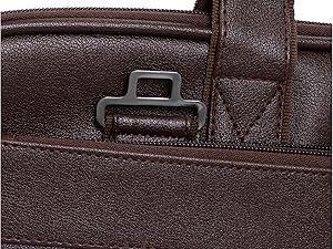 Prime Laptop Bags for Men Office Use | Upto 15.6 inch | Expandable Bottom | Mobile & Pen Compartment with Multiple Organizers | PU Leather | Professional Office Bag for Man & Women - Brown 14 premium metal buckle vegan leather compartment 15 travel doctor corporate business official carry