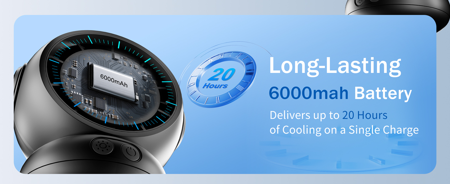 6000mAh Stroller Fans Clip On for Baby with 4 Speeds