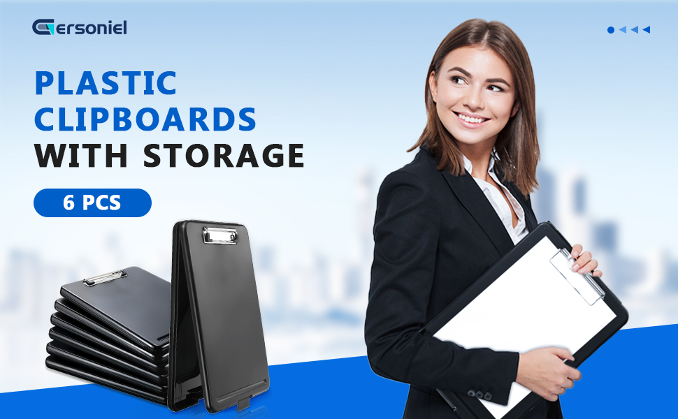 12 Pack Thick Storage Clipboard Bulk Black Clipboard with