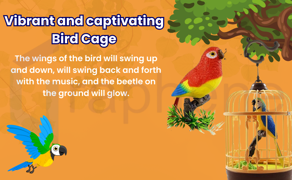 Singing Moving Chirping Beautiful Electronic Bird Pet Toy