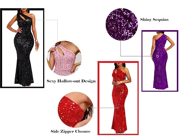 Amazon.com: VERWIN Sequins Fashion Sleeveless Oblique Collar