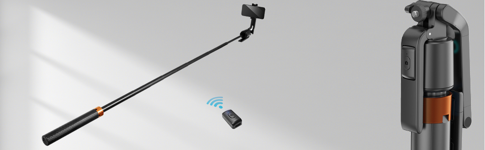 70" Tall Travel Stand Tripod with Remote and Gesture Control