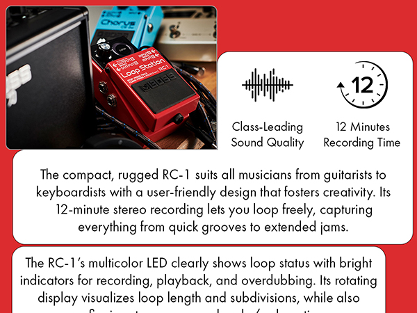 Amazon.com: Boss RC-1 Loop Station Bundle with Gearlux