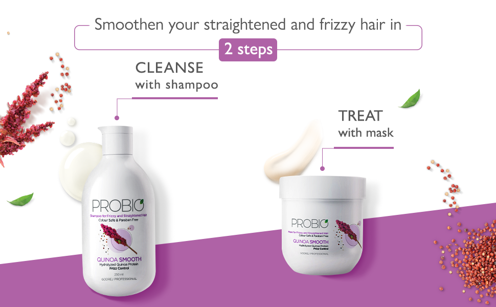 Works effectively on dry, rough, and frizzy hair and makes them soft and shiny