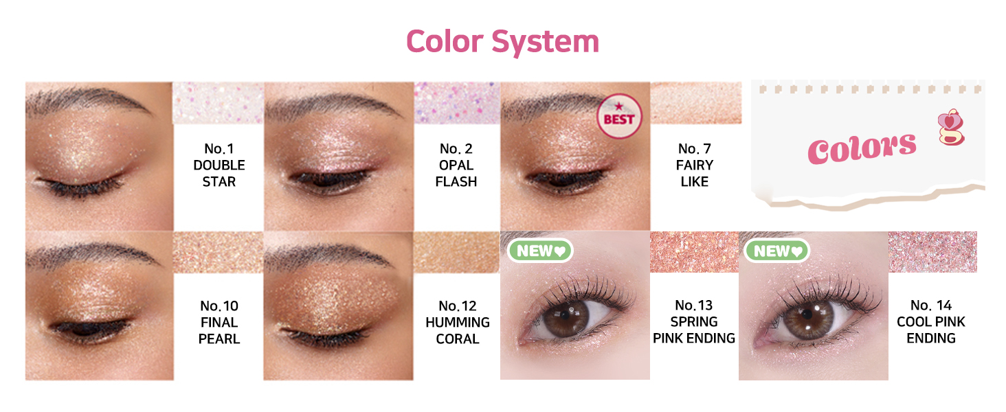 milk bling colorgram kbeauty liquid eyeshadow shimmer glitter kpop fairylike shine glow