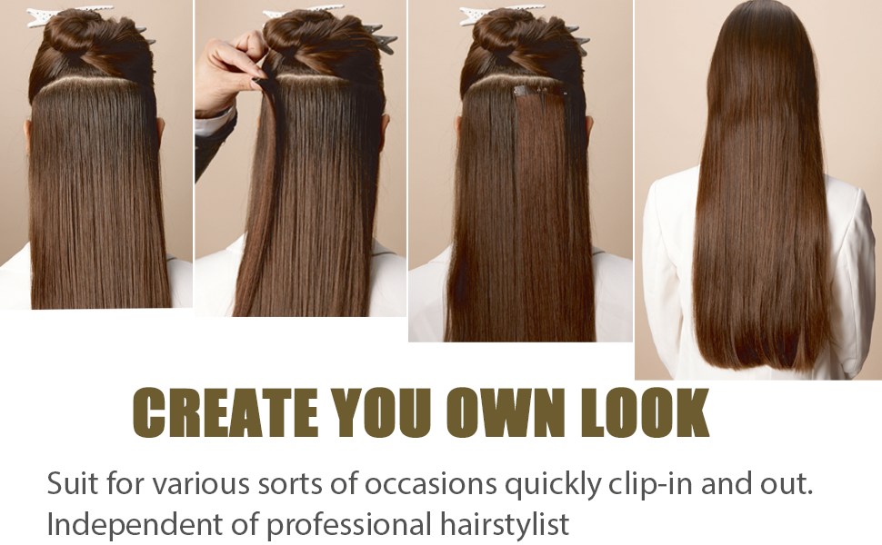Clip in Extensions Echthaar Haarverlängerung