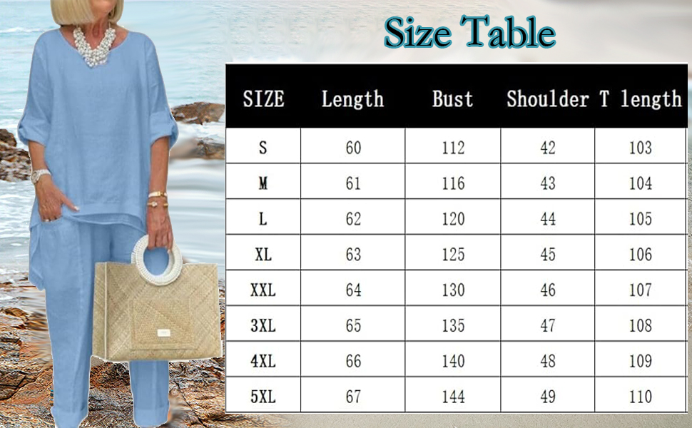 Royal Blue Womens Suit Set Casual Loose Cotton Linen Womens