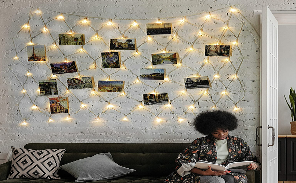 Gresonic 240LED WarmWhite Net Light 8Mode Timer Low Voltage Transformer