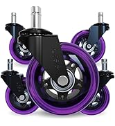 The Office Oasis Original Roller Style Office Chair Wheels (As Seen On PBS) - Smooth & Quiet Cast...