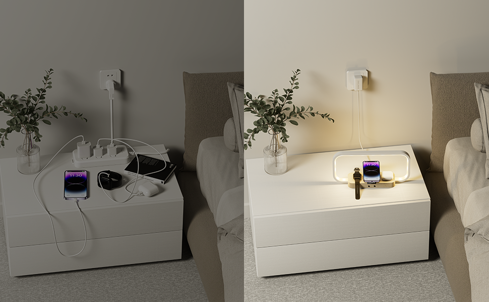 table lamp with 3 in 1 charging function