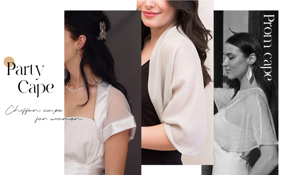 Amazon.com: Unicra Chiffon Shrugs Bolero for Evening Dress