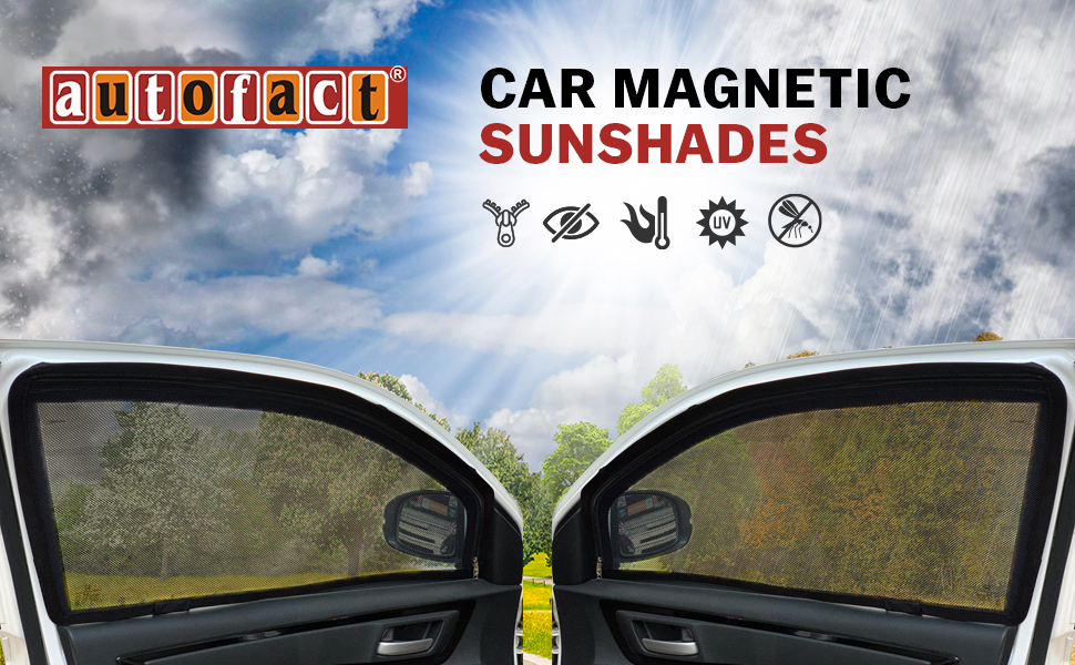 AUTOFACT Window sunshade for Tata Nexon Set of 4 with