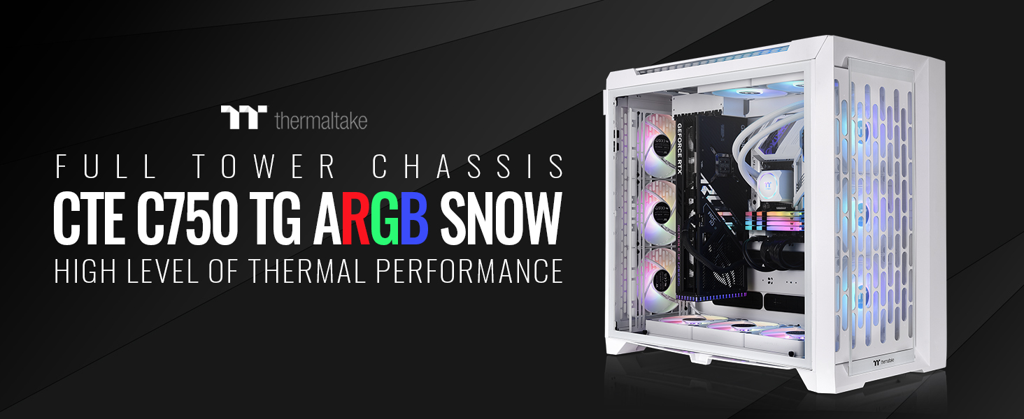 Thùng Máy Tính Thermaltake Thermaltake CTE C750 TG 5 CTE C750 Air Snow Full Tower Chassis