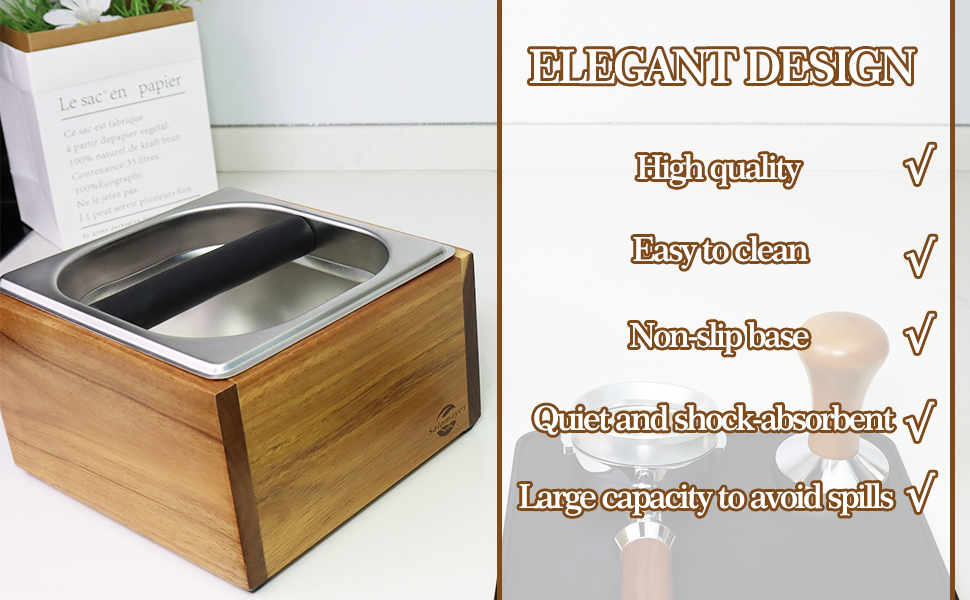 knock box for espresso coffee grounds
