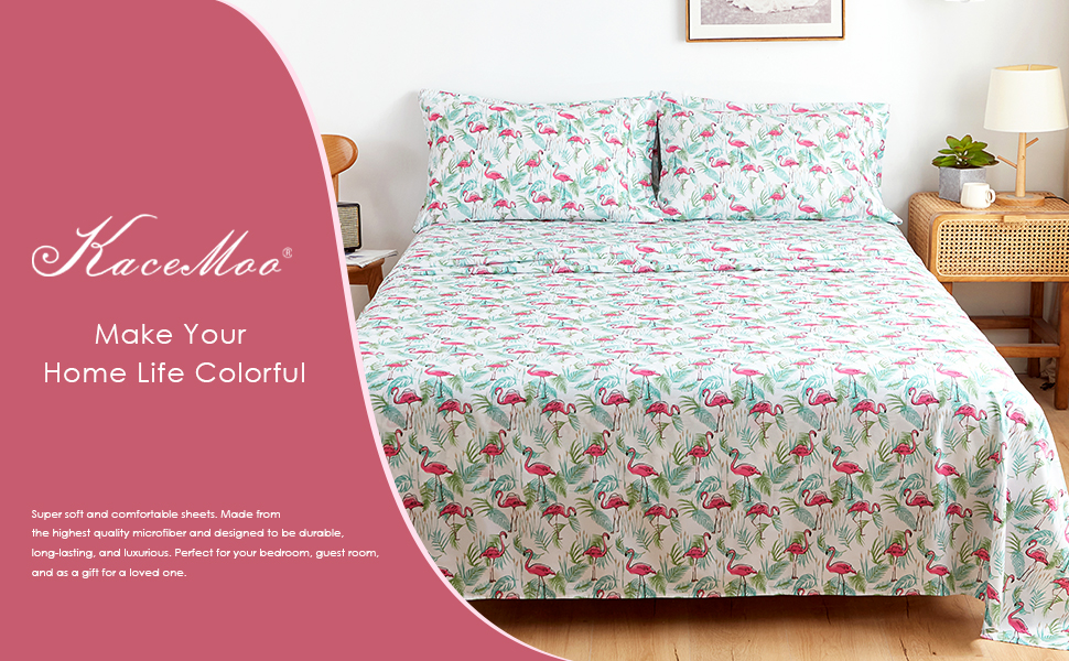 King Size Bed Sheets Set 4PC Soft Cooling 1800 Thread Count Micro