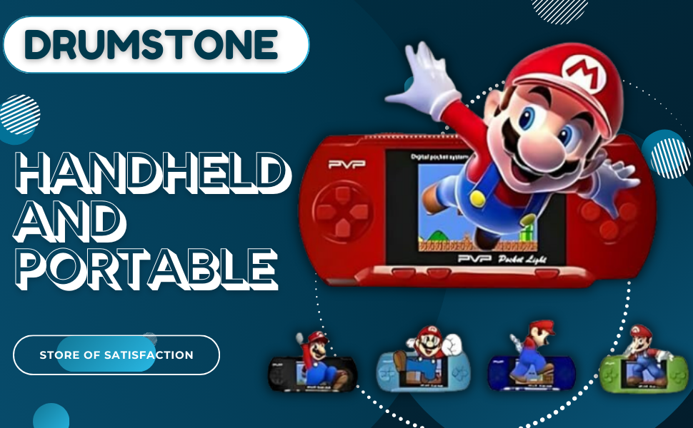 DRUMSTONE { 𝑩𝑼𝒀 𝑶𝑵𝑬 𝑮𝑬𝑻 𝑶𝑵𝑬 } Handheld Video Game ... 7 Handheld Video Game Console for Kids
