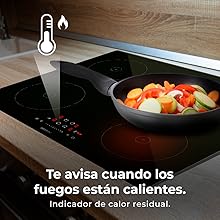 placa vitrocerámica; vitrocerámica; placa 4 fuegos; placa 4 zonas; placas de cocinar; placa Cecotec