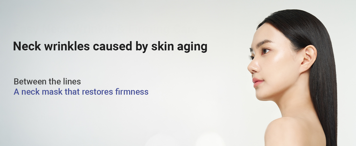 Necl wrinkle caused by skin aging