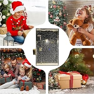Romantic LED Lamp Desktop Christmas Decor DIY Snow Lamp Kit Snow Globe Night Light
