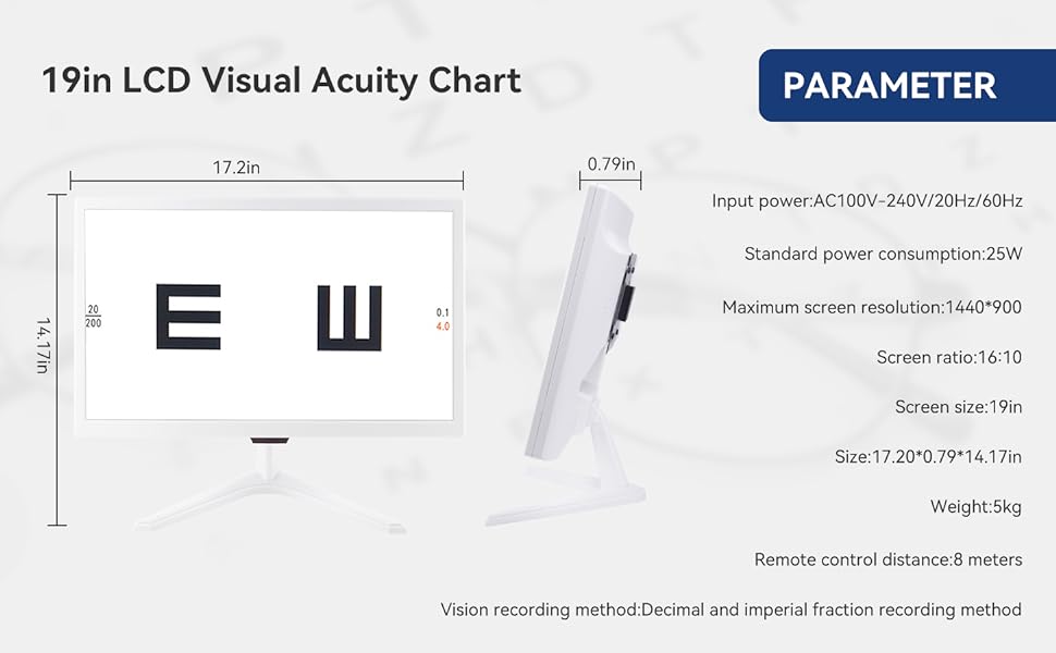 LCD Visual Acuity Chart