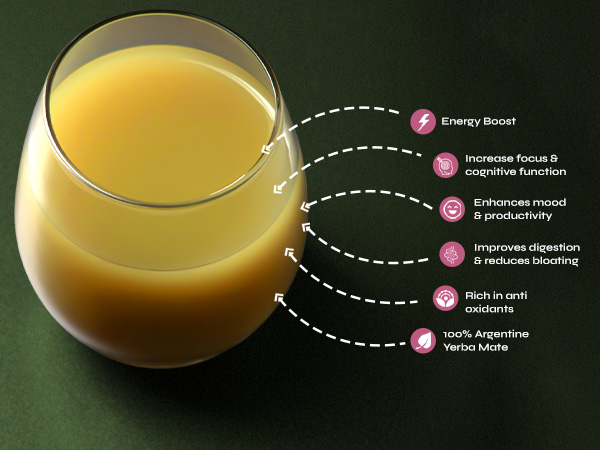 yerba magic tea peach mango flavor energy powder in bag yebra magic high caffeine