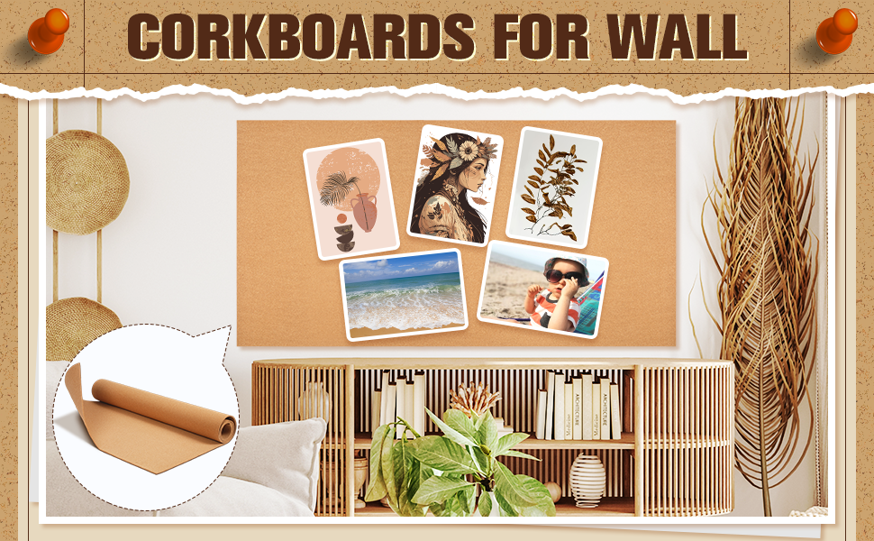 Cork Roll 4ft x 7.9ft Bulk Cork Board Cork Sheet Bulletin