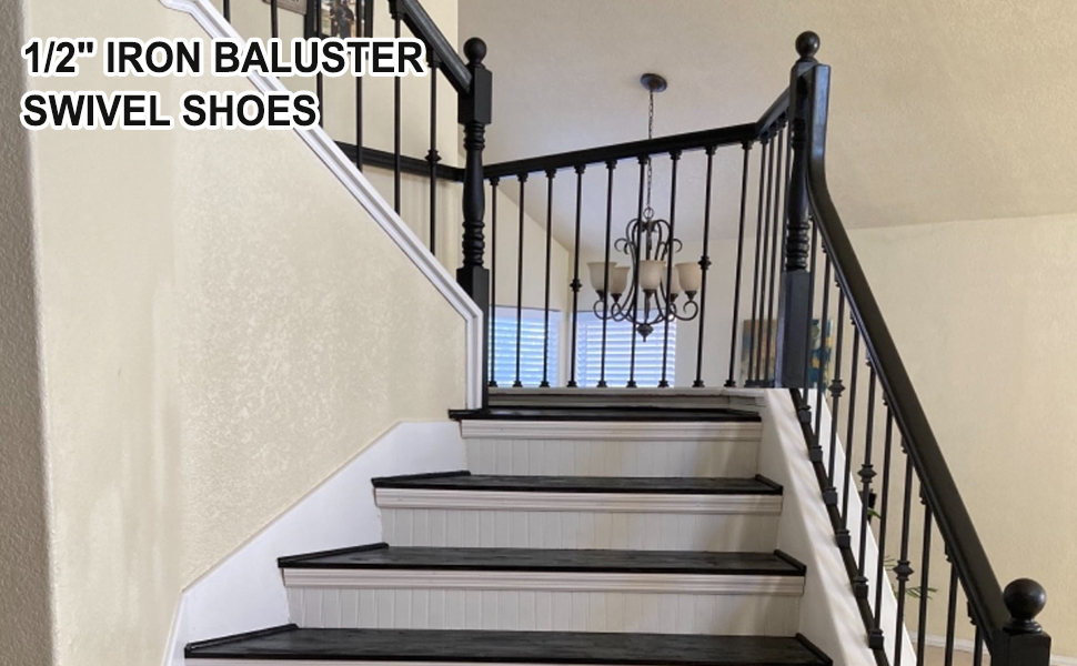 Sidasu Iron Baluster Swivel Shoes Baluster Shoes with Screw Iron