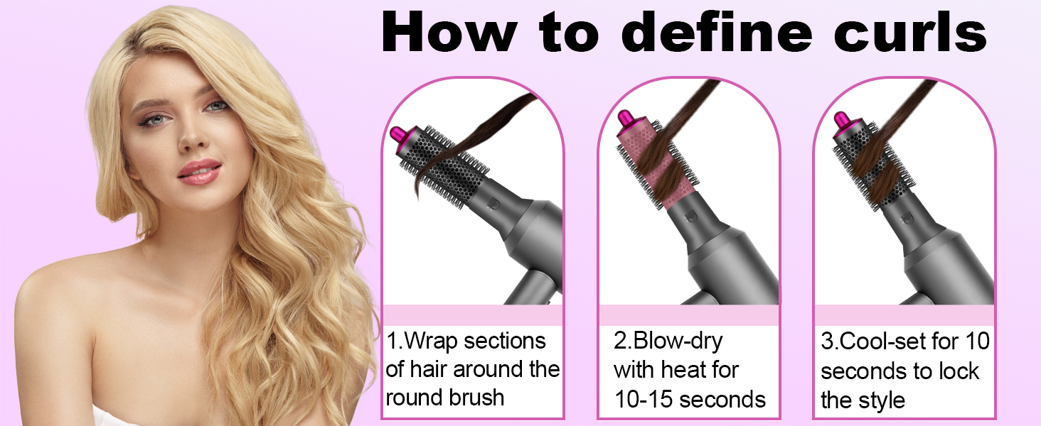 Small Round Brush Attachment for Dyson Hair Dryer Accessories