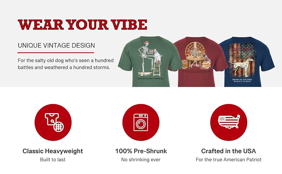Sea Dog wear your vibe unique vintage design crafted in USA