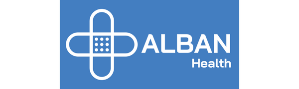 ALBAN HEALTH COMPANY LOGO BLUE