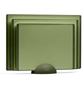 SMIRLY Plastic Cutting Board Set With Holder, Dishwasher Safe Plastic Cutting Boards Set for Kitc...