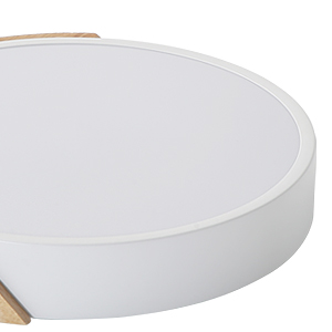 LED Plafonnier Bois Rond 24W, Intérieur Luminaires Plafonnier 6000K (Blanc Froid), Moderne Lampe De Plafond Ø305CM Pour Salle De Bain, Chambre, Cuisine, Salon, Salle à Manger, Bureau (Blanc) 13 luminaires intérieur plafonnier