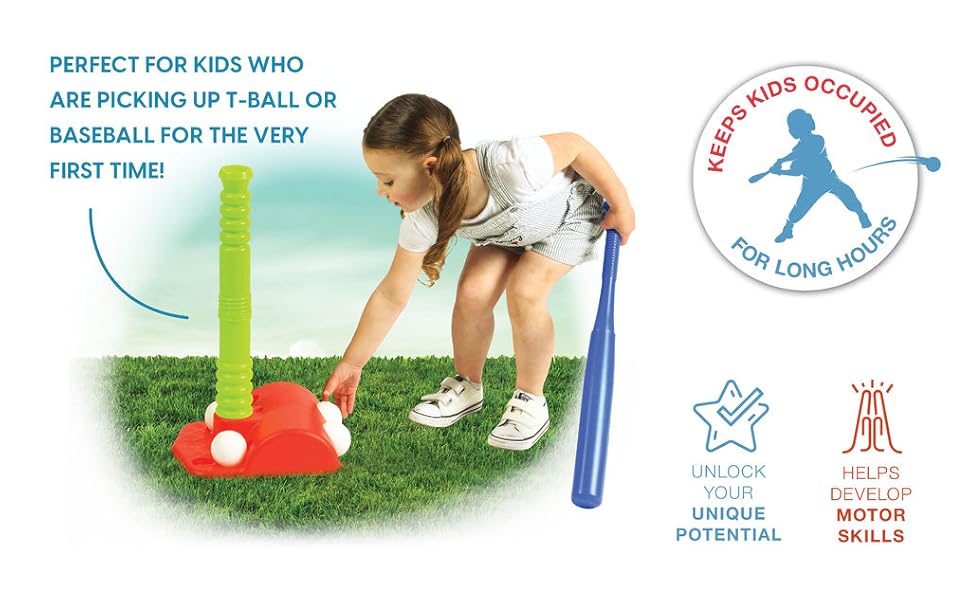 T Ball Set Toddler Tball Set for Kids 35 with 23" Batting Tee Baseball Tee, 8