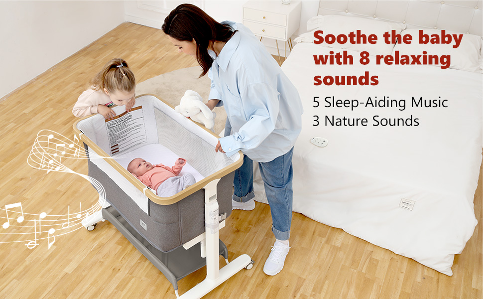 Berceau Cododo Balancelle 3en1 Télécommandé - Popypapa 15 baby cradle with music