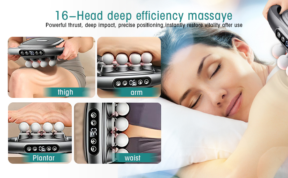 16-Drive 8-Head Massage Gun Set
