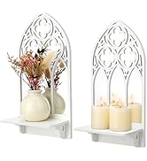 Amazon.com: Ovveroche 2 Set Gothic Candle Sconces Wall Decor