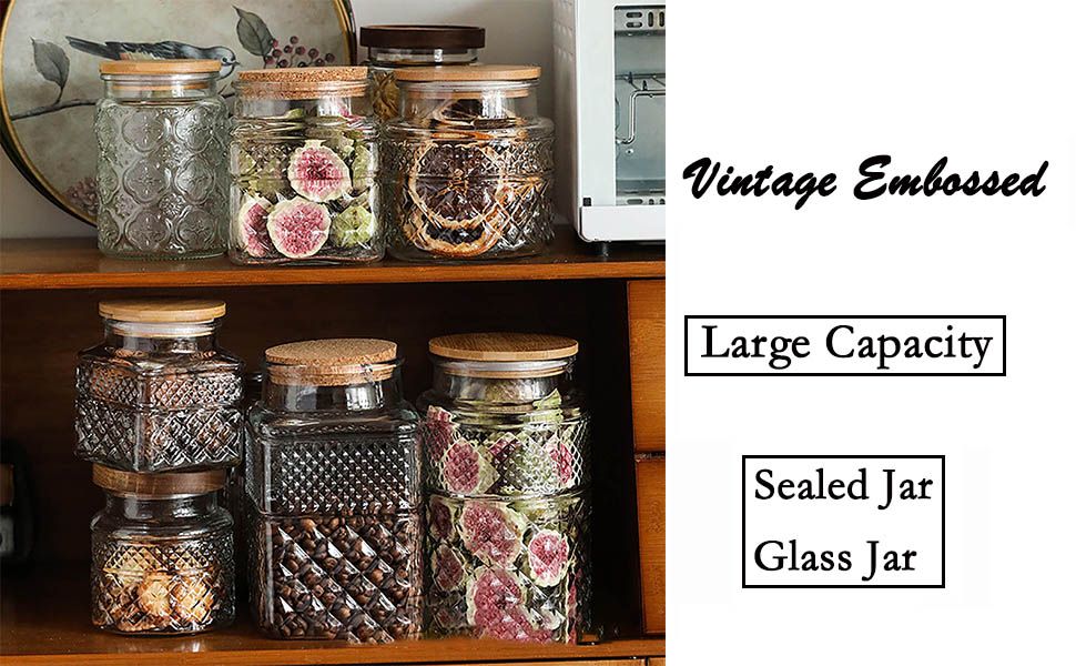 Large Glass Storage Jar Food Storage