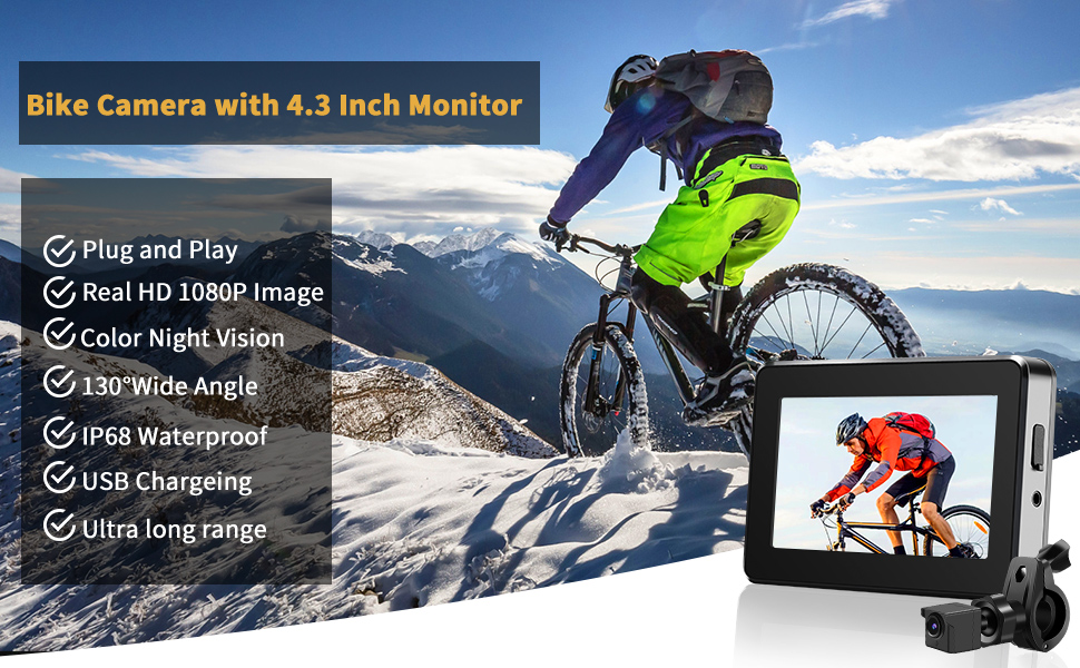 Bike Camera Rechargeable Battery 360 Rotation 3 Mins Easy