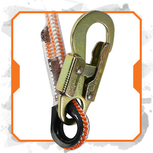 arborist lanyard, thimble, rope, carabiner, flipline adjuster