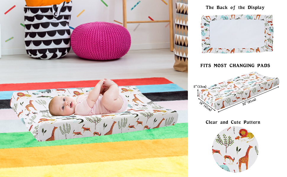 Baby Floral Diaper Changing Pad Cover