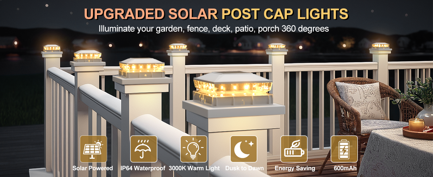 outdoor solar post lights fence caps solar 4x4 post cap lights